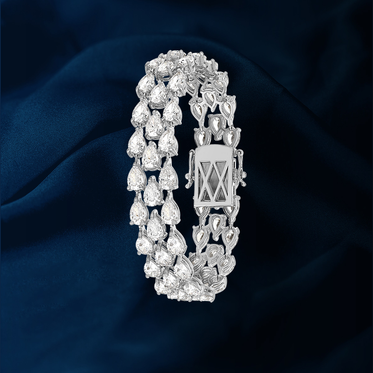 Bracelet argent 925 zirconias 16.5 cm