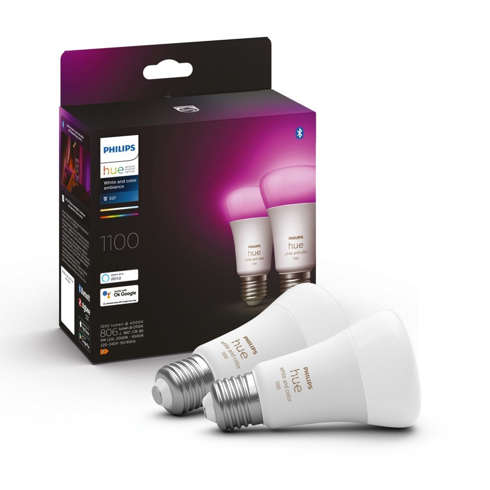 Philips Hue - 2x 2Pack E27 - White & Color Ambiance - Bundle