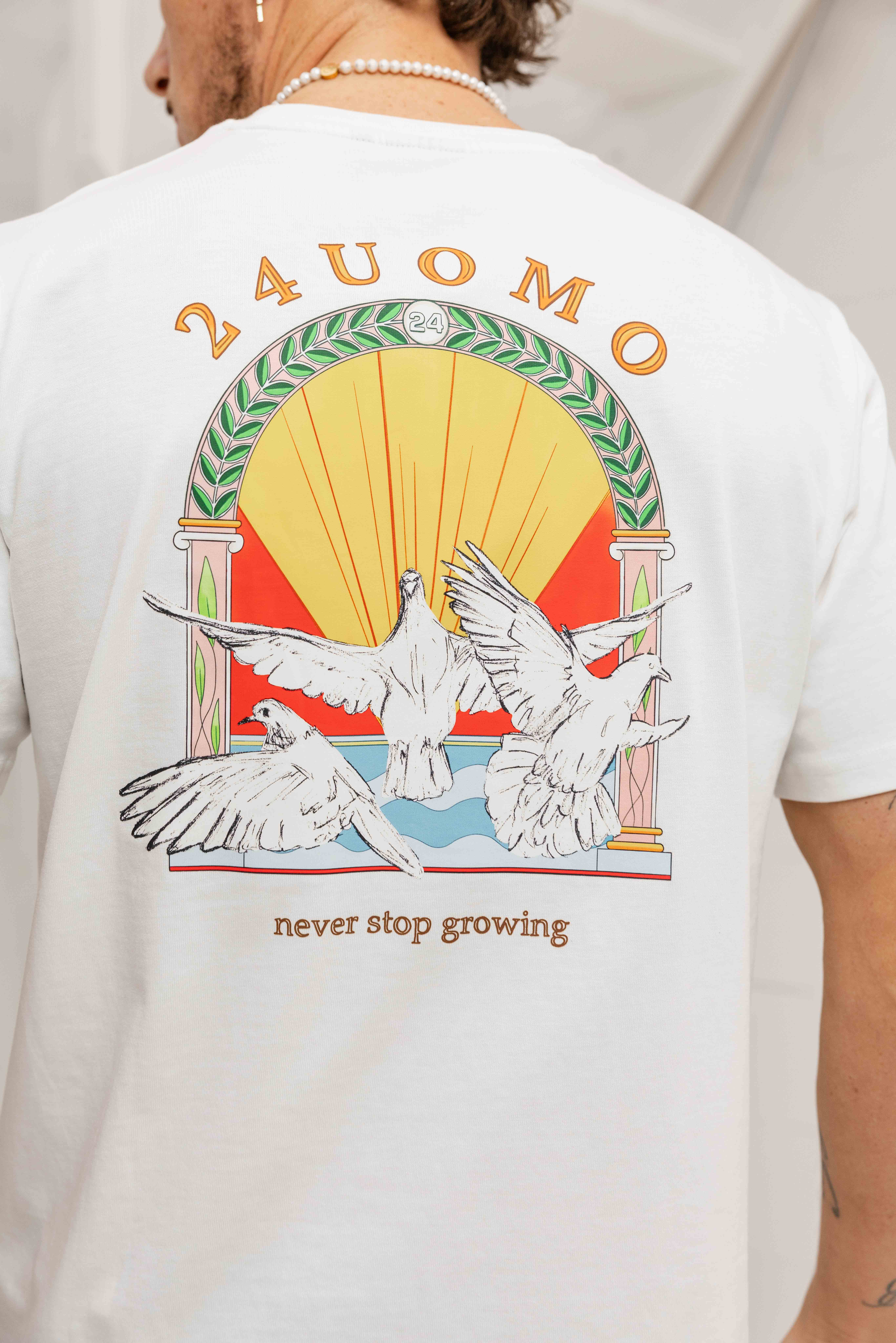 24 Uomo Unity T-shirt Heren Off-White