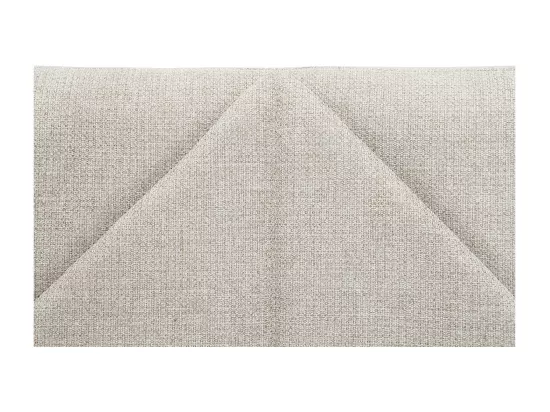 Tête de lit en tissu effet velours beige L160 cm AVAH