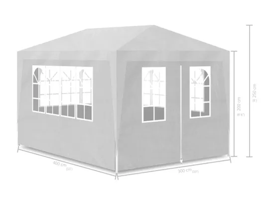 Tente de réception 3x4 m Blanc