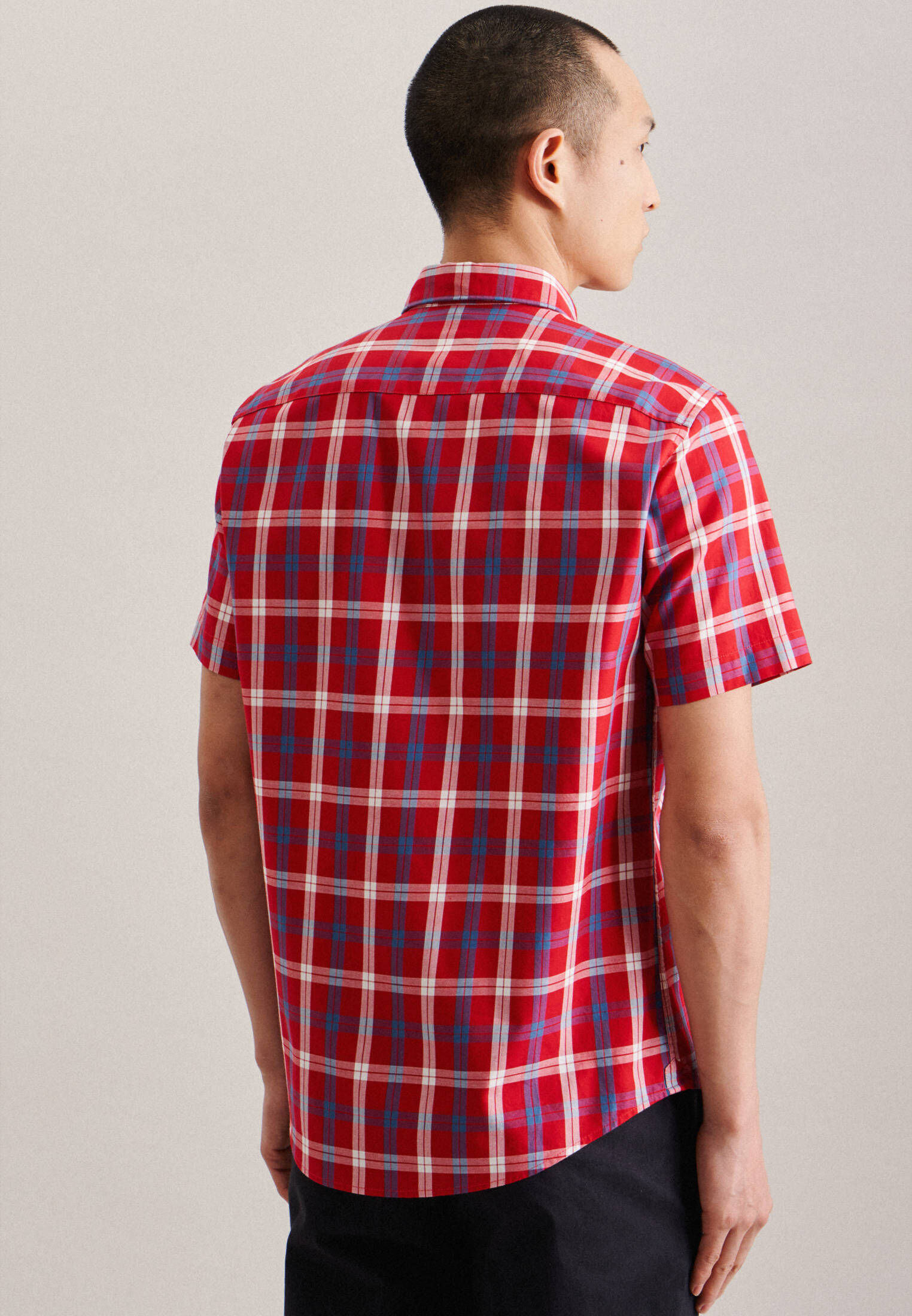 Seidensticker| Herren Casual Hemd Schwarze Rose
