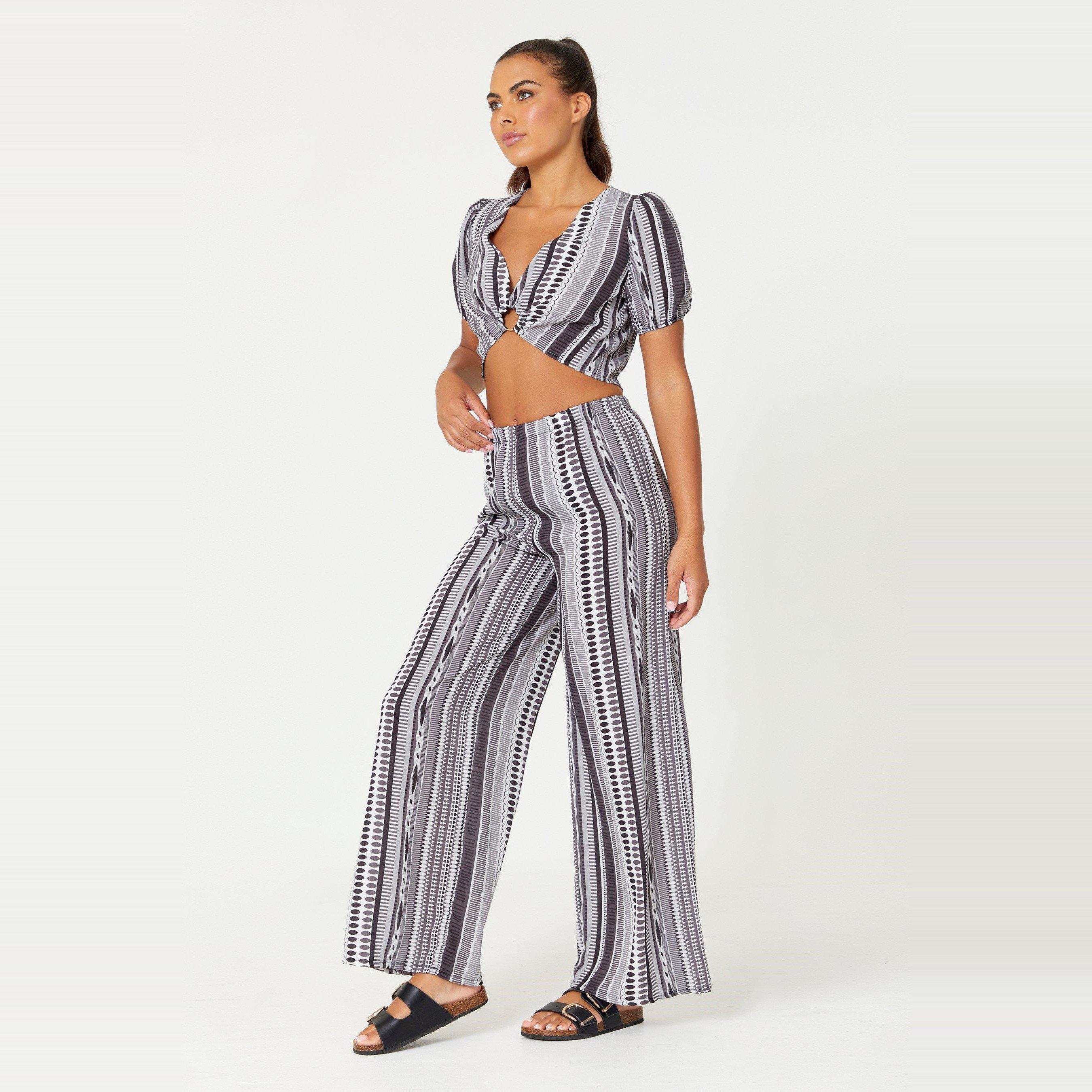 Be You BY Crop Top and Trouser Co Ord Set Womens