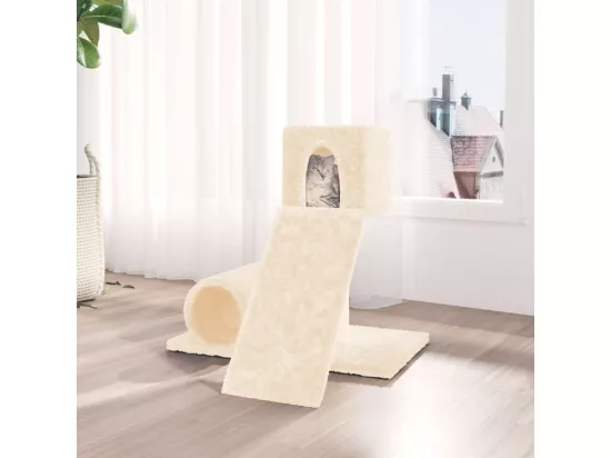 Arbre à chat avec griffoir en sisal Crème 59 cm