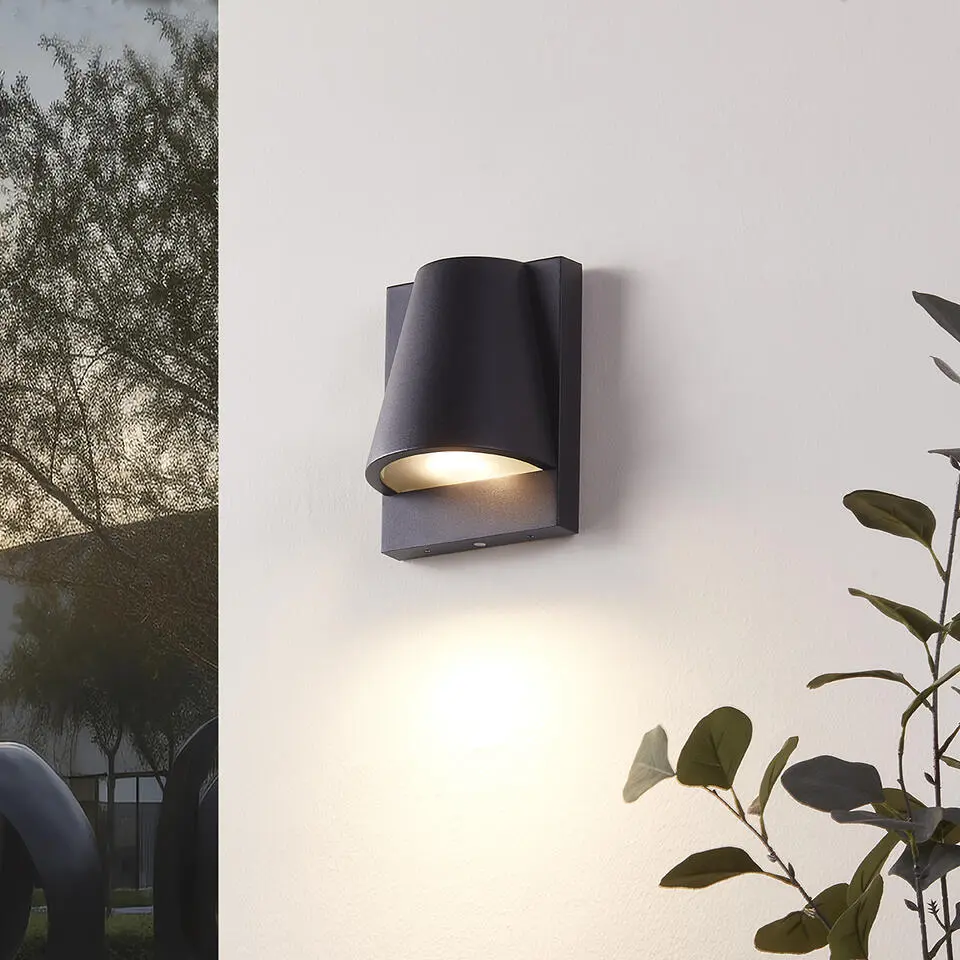 Qazqa buitenlampen met sensor femke zwart gu10