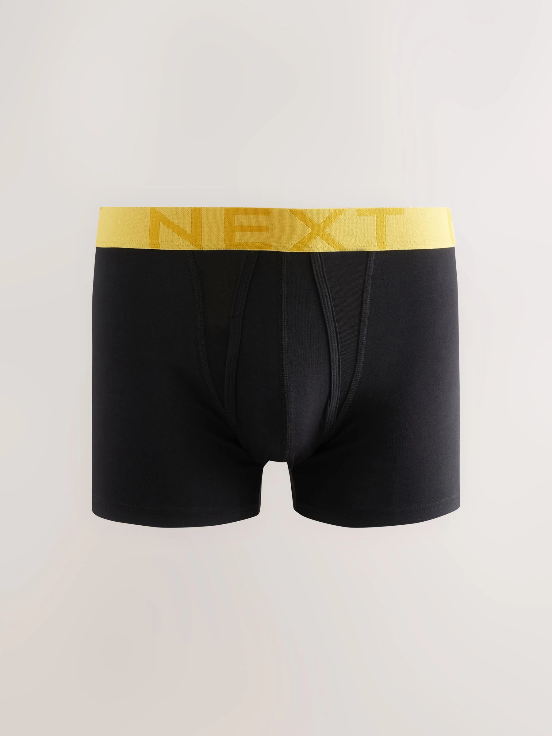 Zwart met felgekleurde tailleband - Standaard - 10 Boxershorts zonder plooi