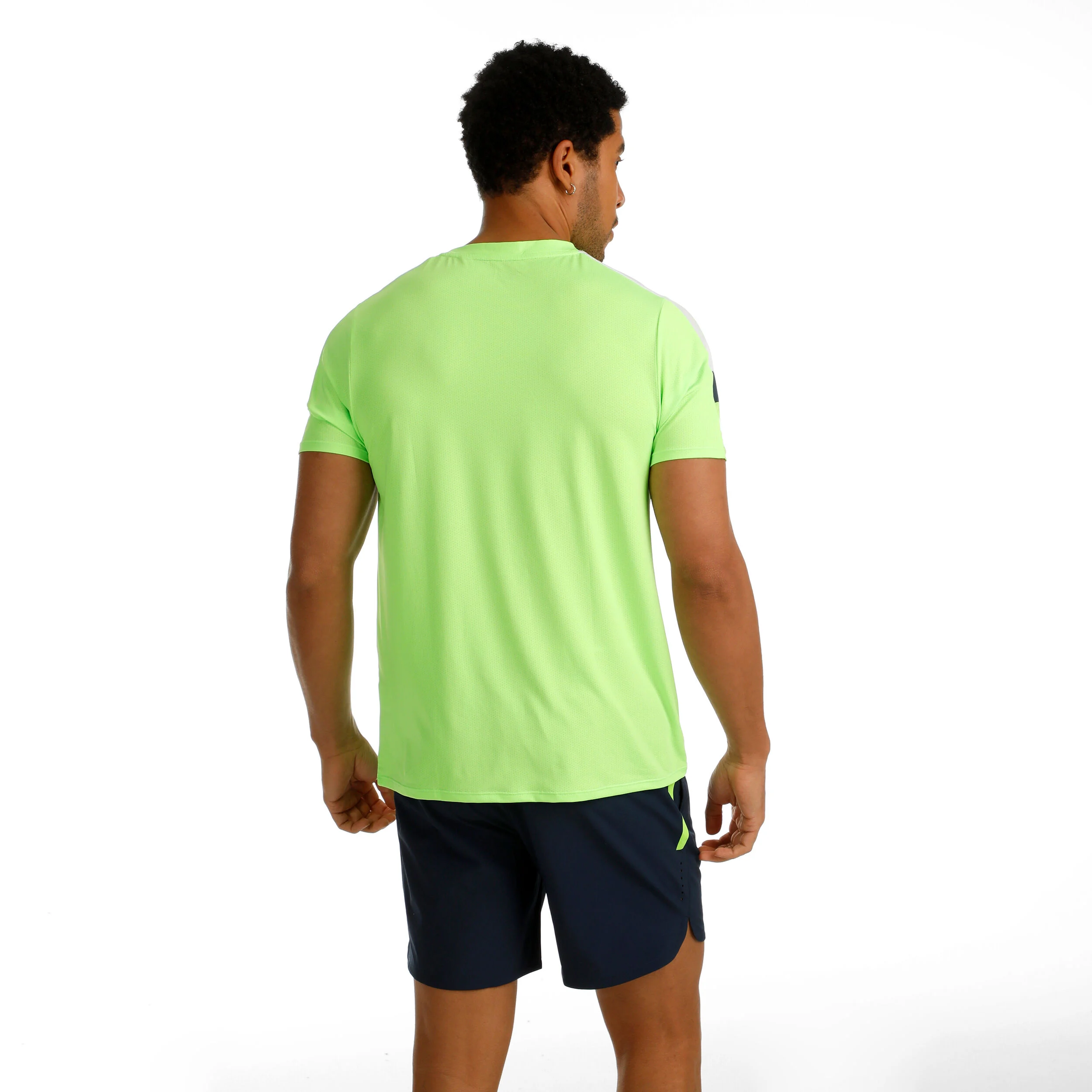 Quiet Please Wild Receiver Hori T-shirt Hommes - Vert Fluo , Multicouleur