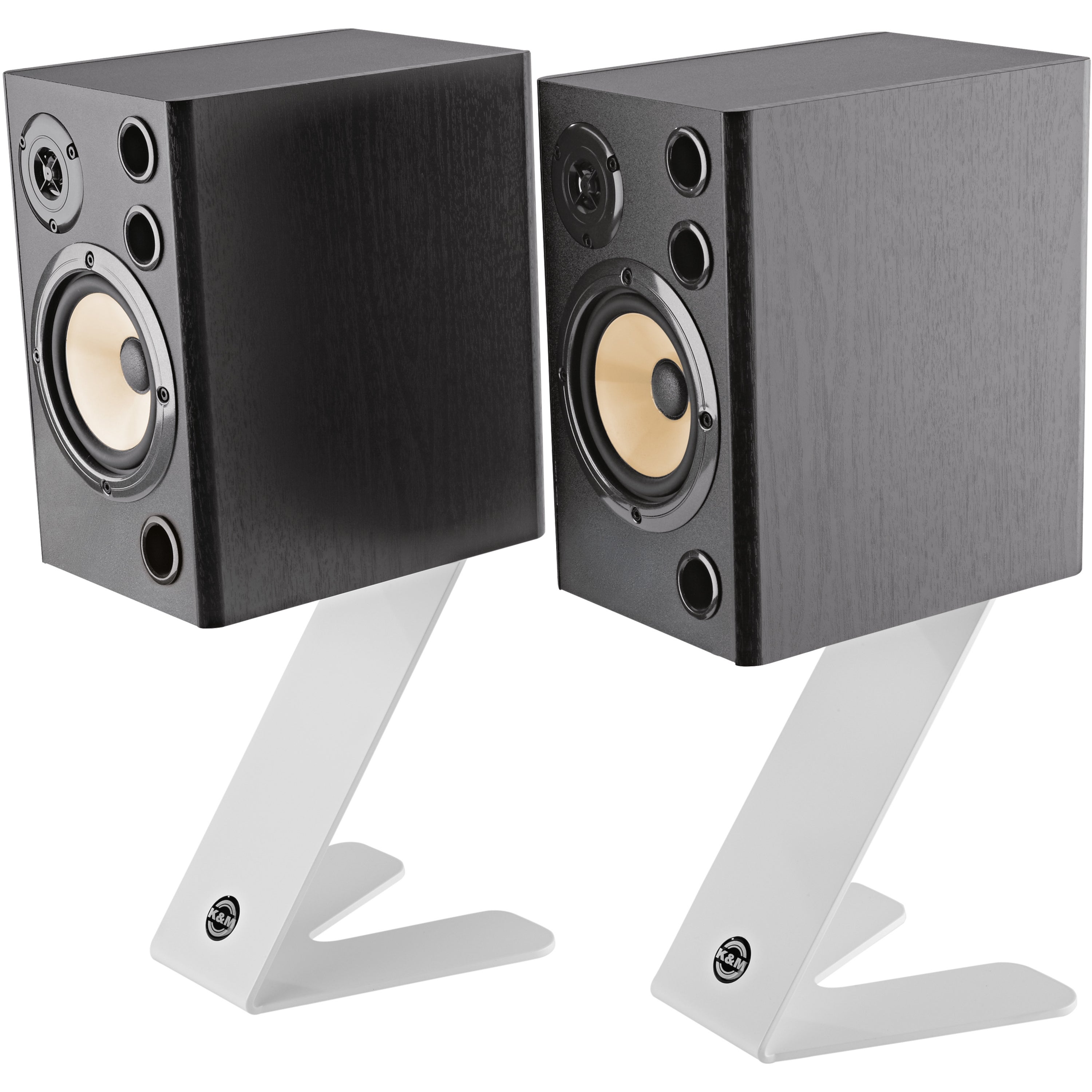 Konig & Meyer 26773 Table Monitor Z-Stand voor monitor-speakers (wit)