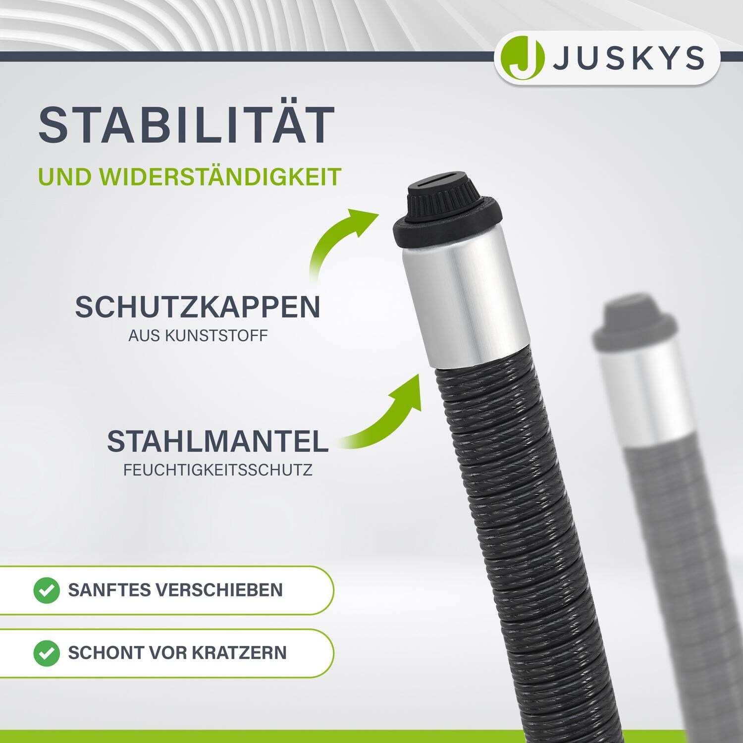 Juskys Polyrattan Gartentisch Yoro eckig - wetterfest Outdoor Beistelltisch 60x60 cm - Schwarz