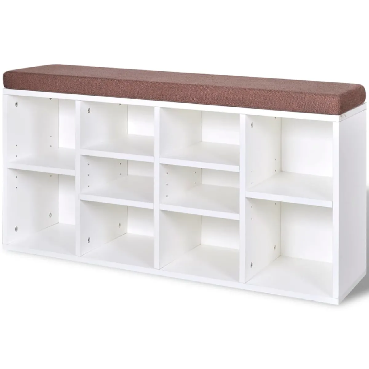 VidaXL Blanc et marron
