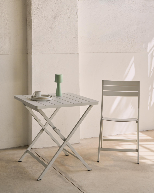 Kave Home Arenys tafellamp klein grijs