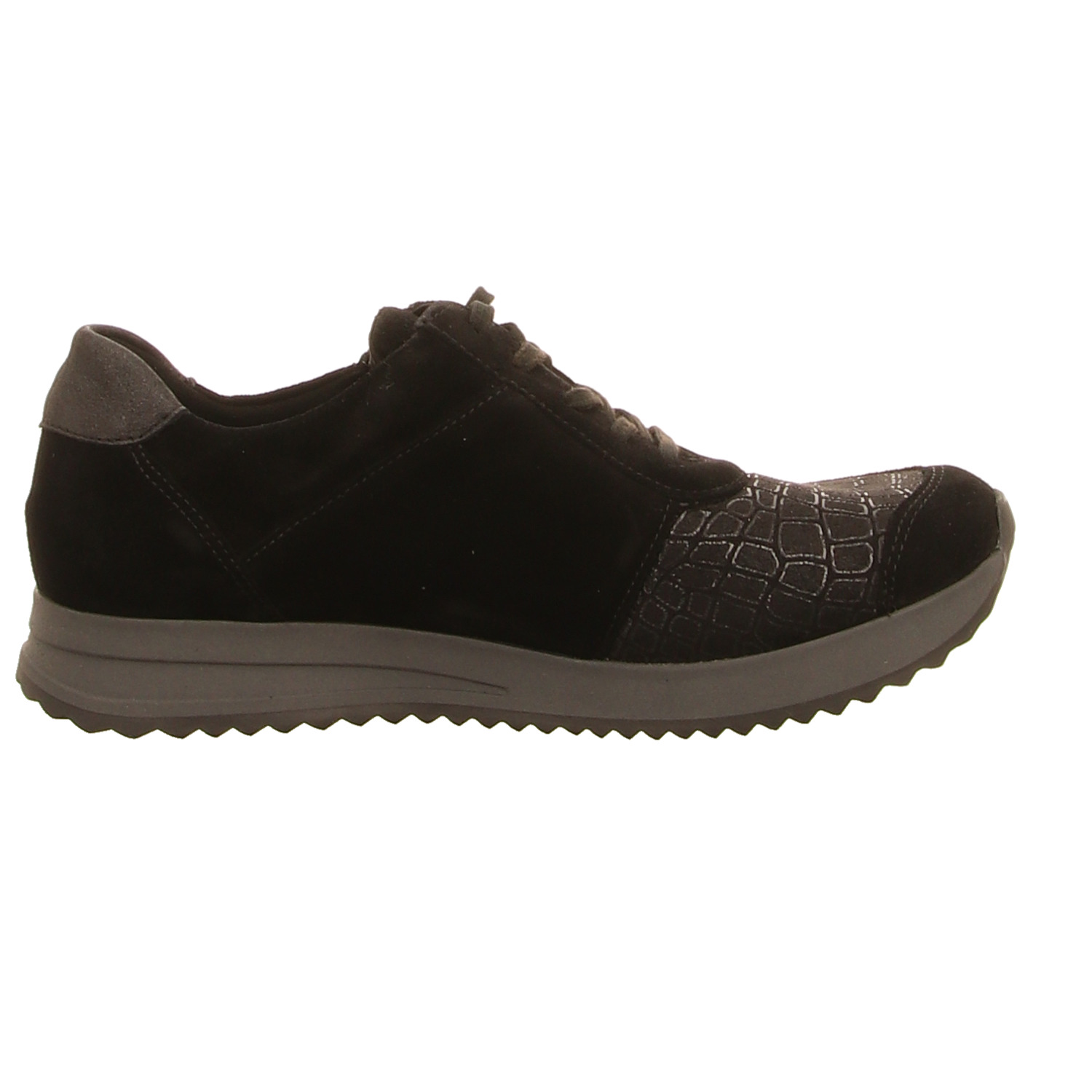 Waldläufer Schnürhalbschuh schwarz