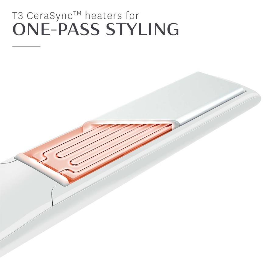 T3 Lucea 25mm Professional Straightening & Styling Flat Iron White & Rose Gold