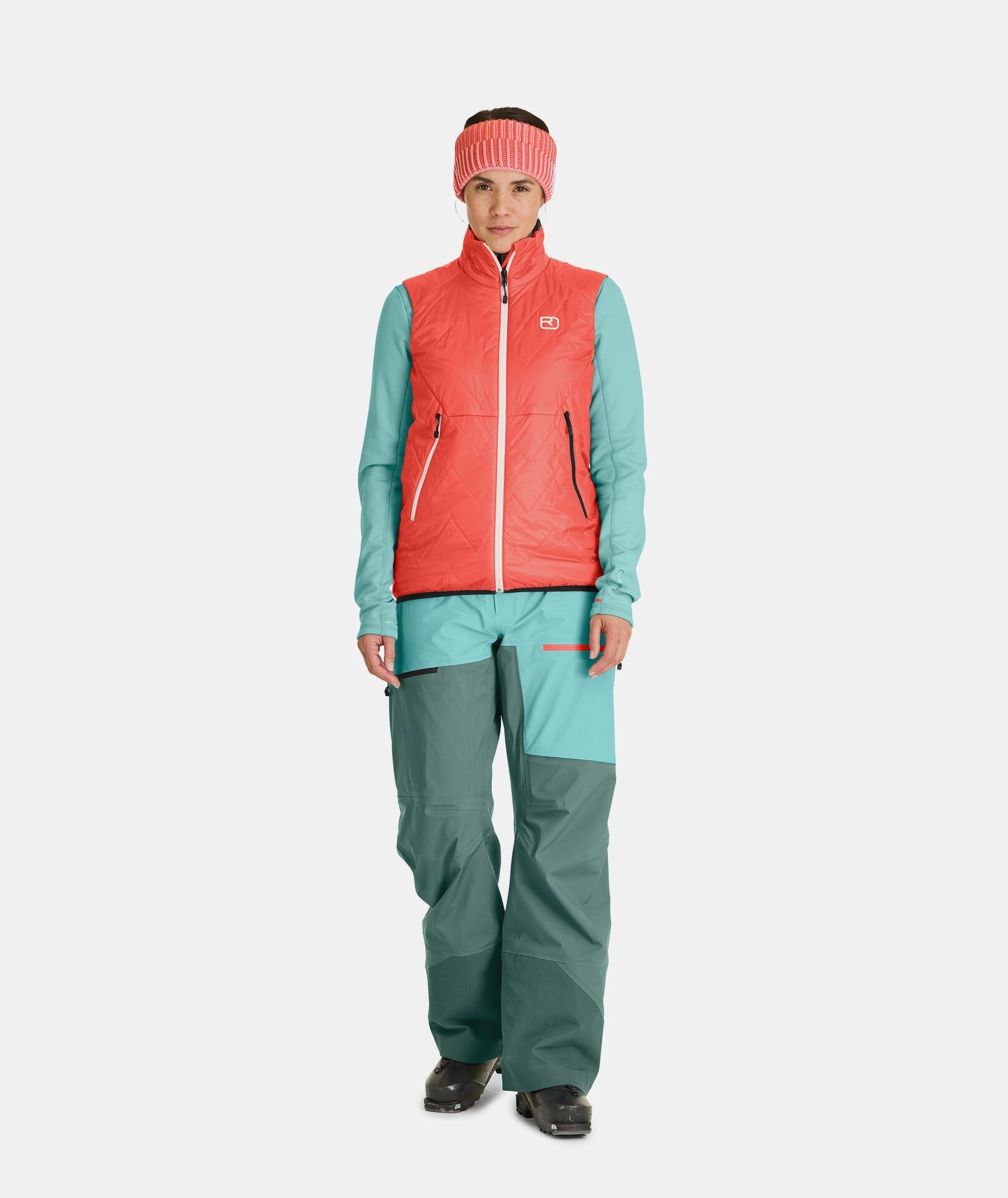 Swisswool Piz Vial Vest Dame 32201/Coral