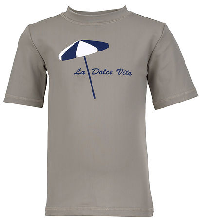 Petit Crabe Badeshirt - Schneebedeckt - UV50+ - Taupe