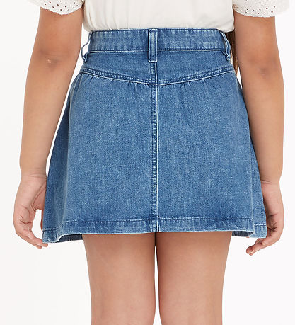 Tommy Hilfiger Nederdel - Front Yoke Detail - LightWeight Denim
