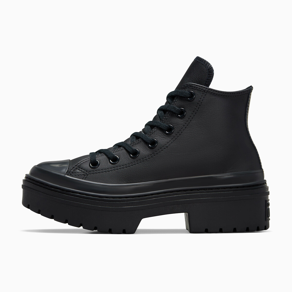 CONVERSE<br>Tênis All Star de couro com calcanhar tratorado