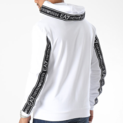 Sweat Capuche A Bandes 6RPM13-PJ05Z Blanc