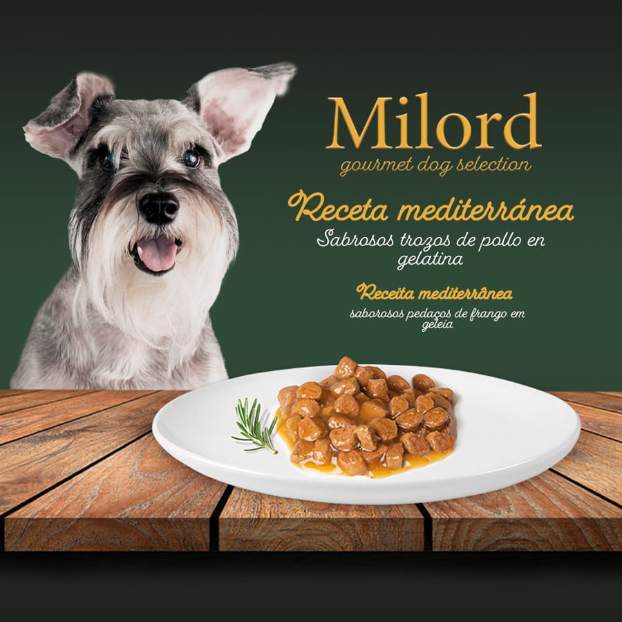 Milord Galinha Adulta na Banheira de Gelatina para Cães