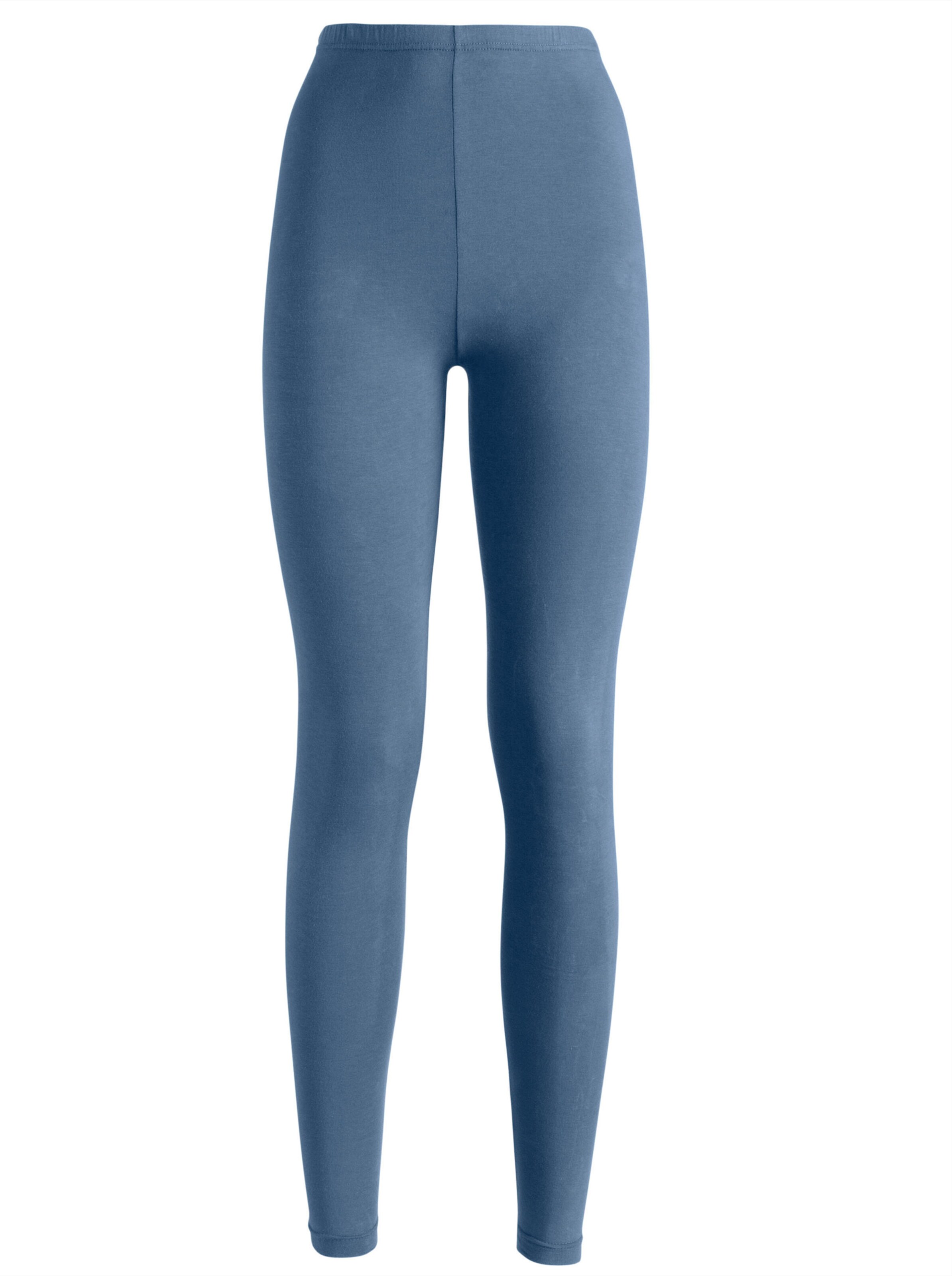 wäschepur Leggings lang in schwarz + jeansblau
