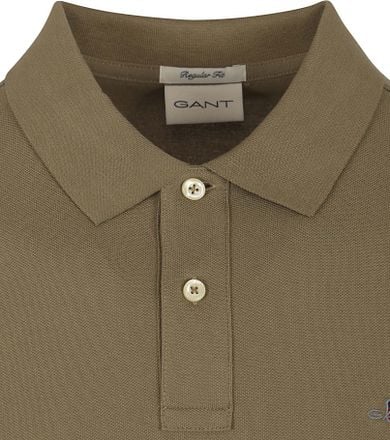 Gant Shield Piqué Poloshirt Olijfgroen 2210-203 kopen