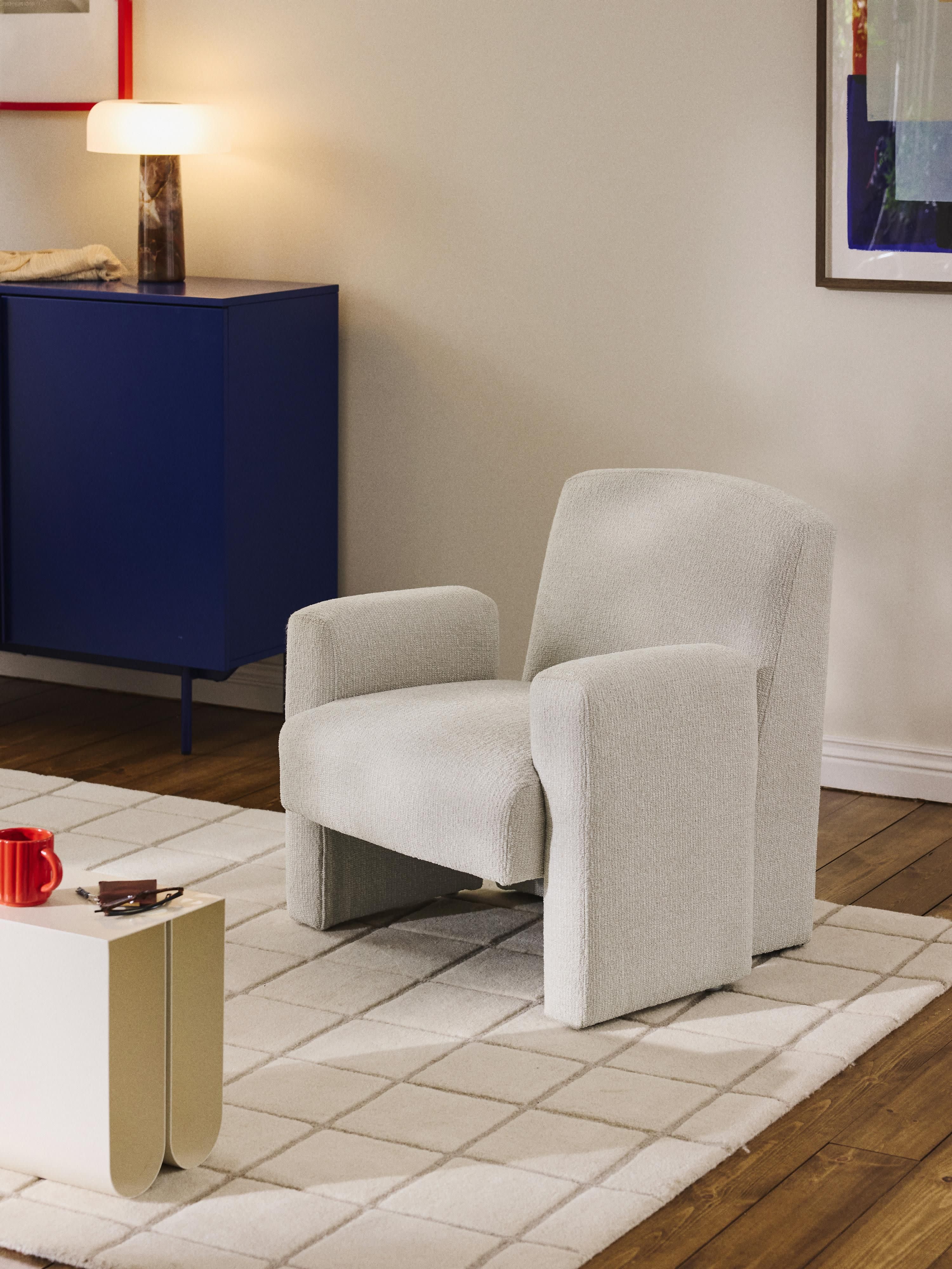 Bouclé loungefauteuil Aven