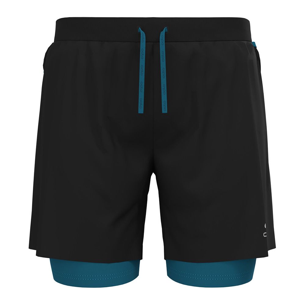 Odlo X-ALP TRAIL 6 INCH 2IN1 - Short Homme black/saxony blue