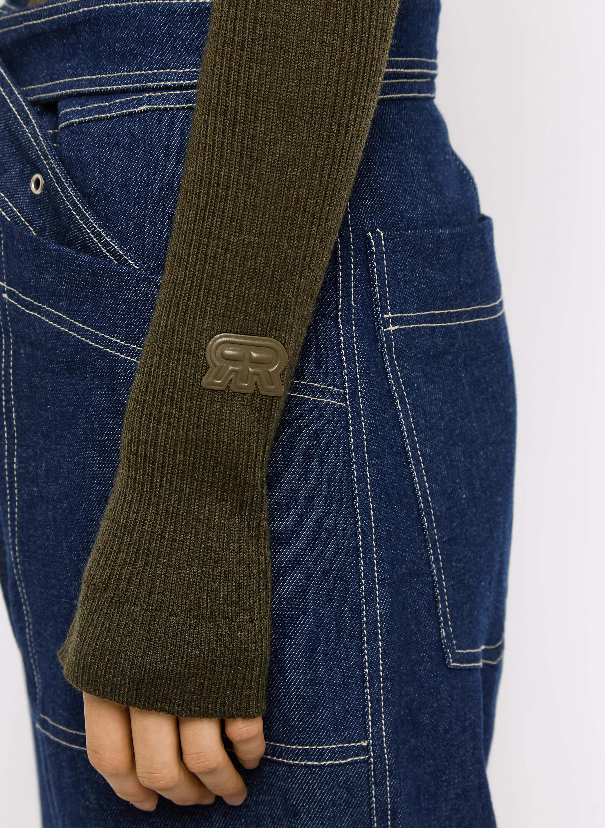 FOOL - Pull col montant en laine | Vert