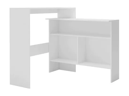 Table de bar avec 2 dessus de table Blanc 130 x 40 x 120 cm