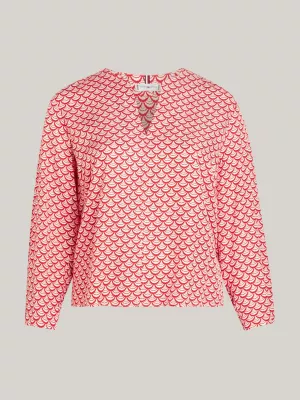 Blusa de modelagem solta com estampa geométrica Curve