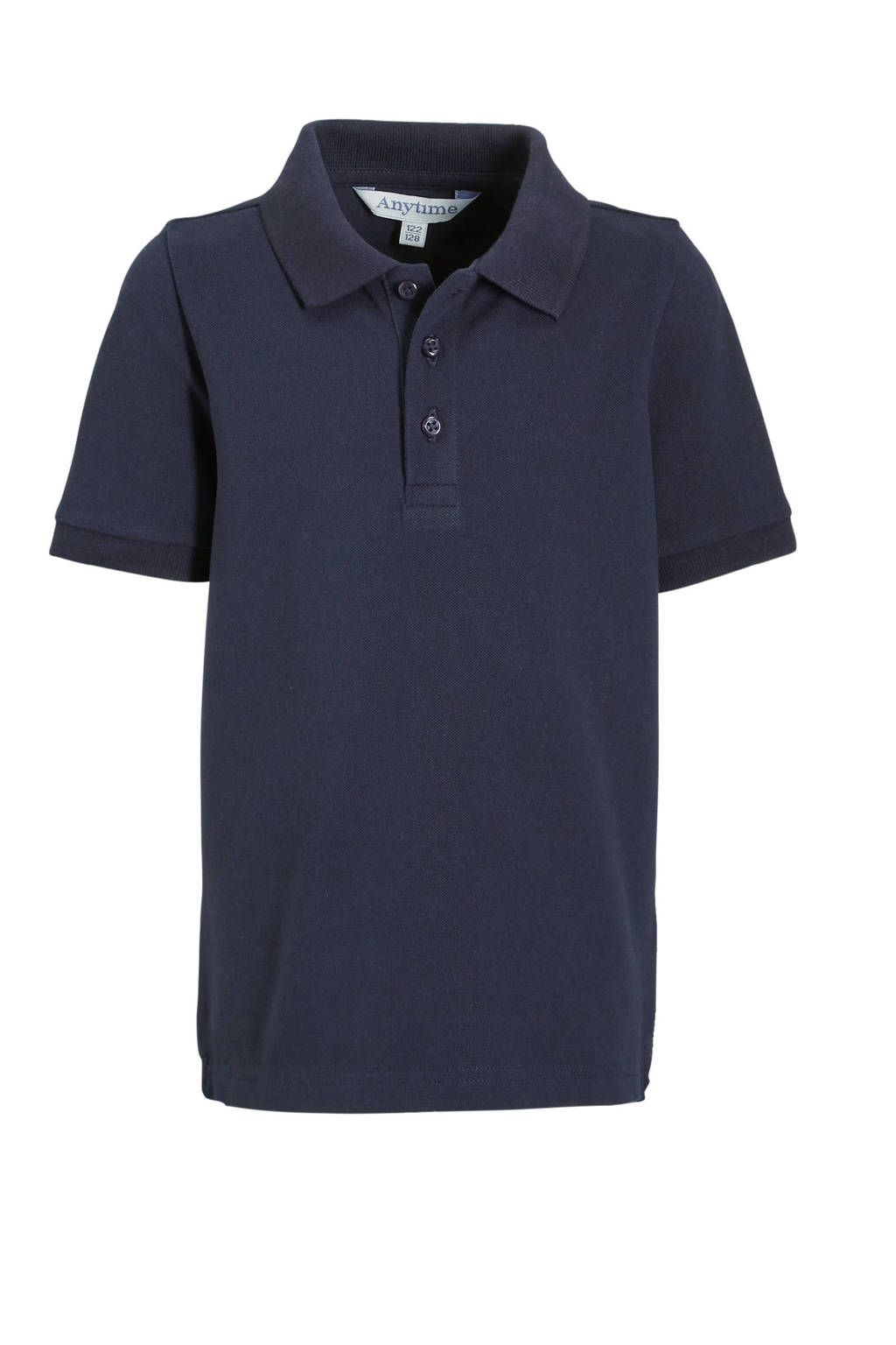 anytime piqué polo donkerblauw