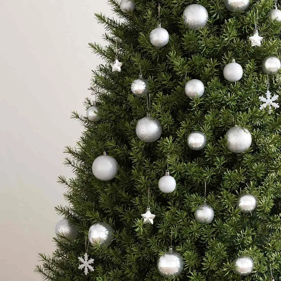 vidaXL - Kerstballenset - Zilver - Polystyreen