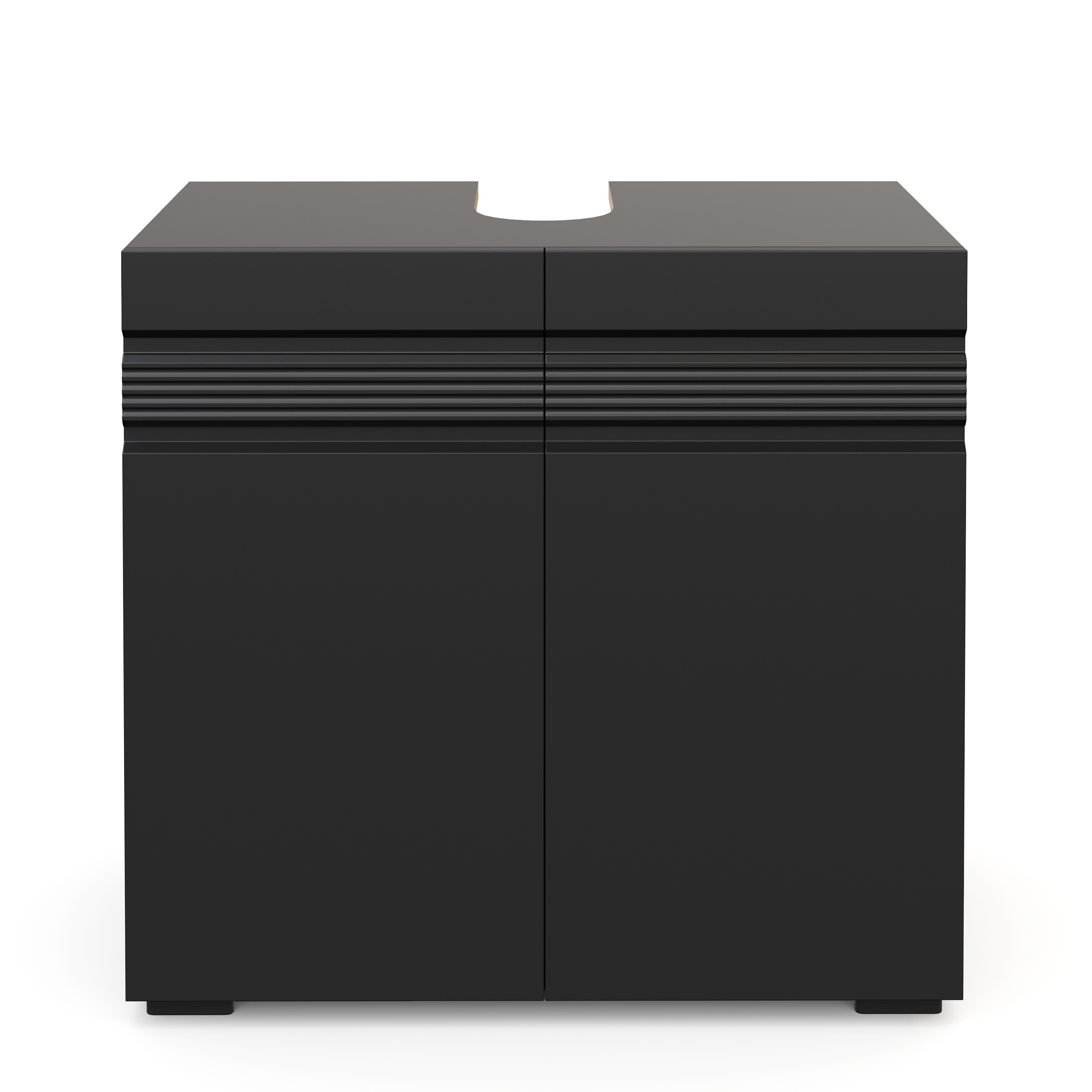 Waschbeckenunterschrank 60 x 34 x 56 cm schwarz
