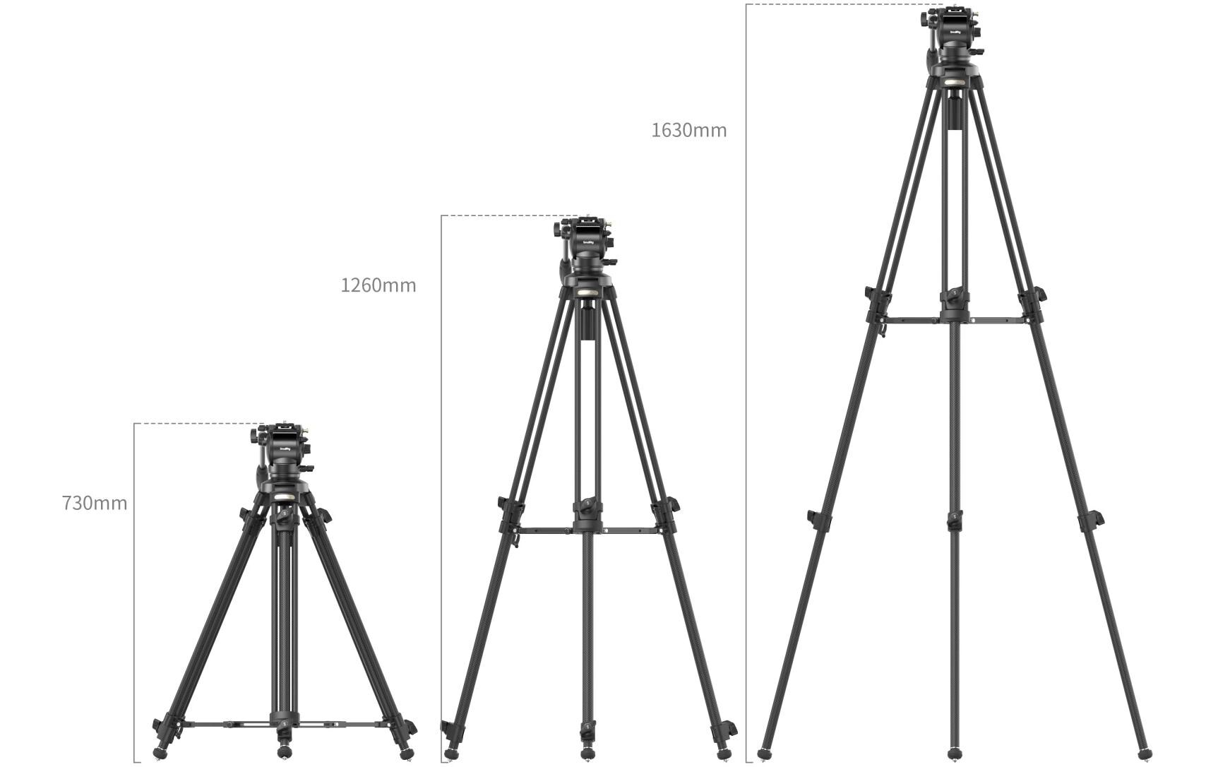 Leichtes Videostativ-Kit AD-50 aus Kohlefaser<br>Kohlefaser-Stativ mit kompaktem Basiskopf