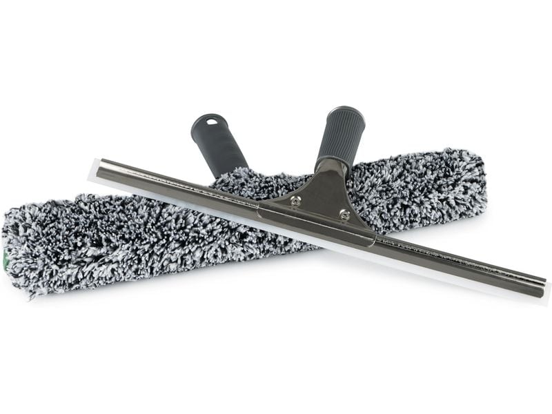 CLEANmaxx Fensterwischer 7-teilig, Grau/Rot Fensterreiniger