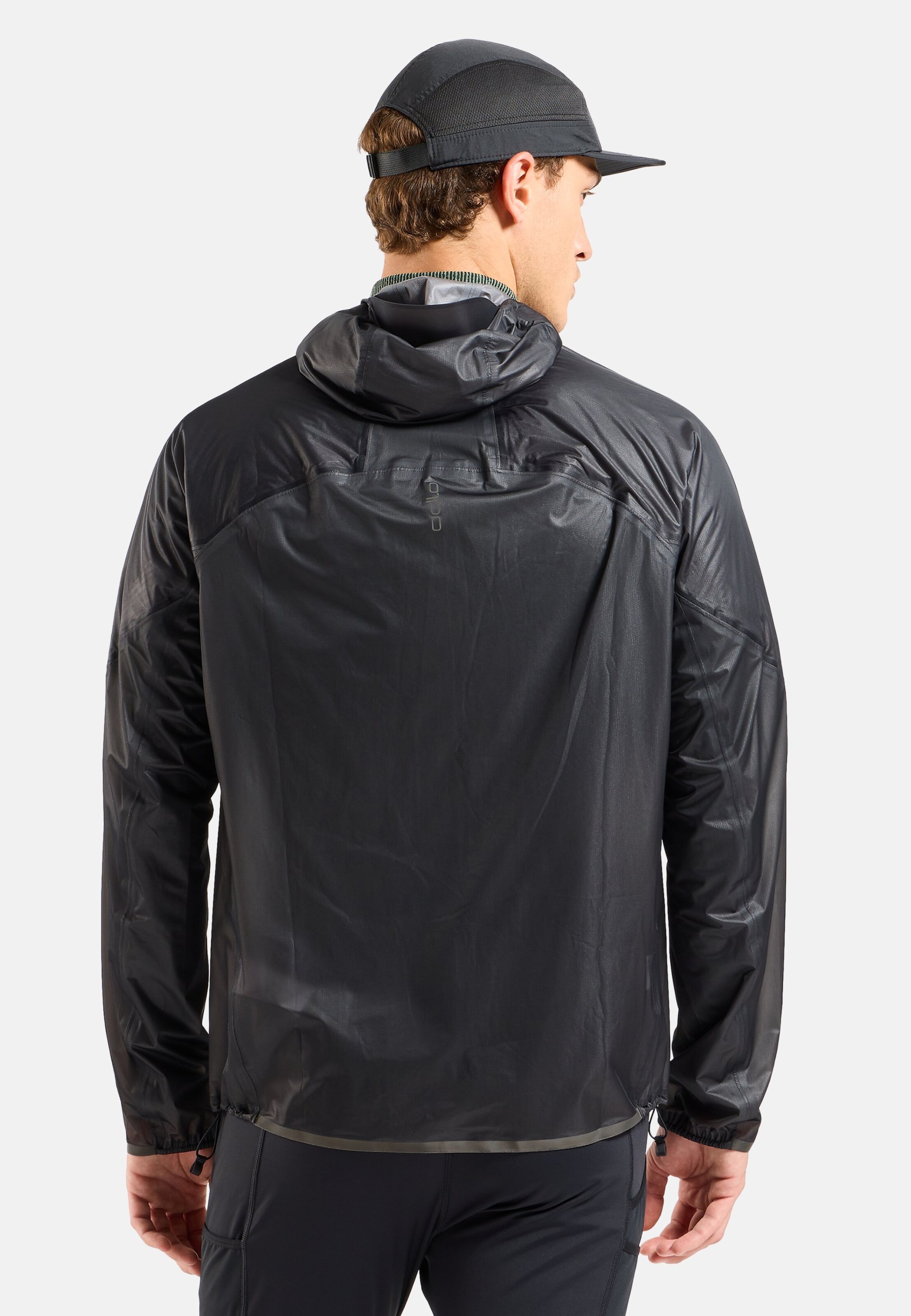 Isolierte und wasserdichte Dual Dry Performance Knit Laufjacke in black
