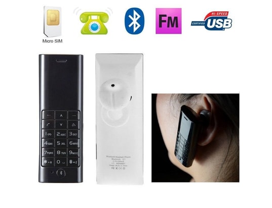 YONIS - Mini téléphone oreillette Bluetooth mini mobile Micro SIM Bl...