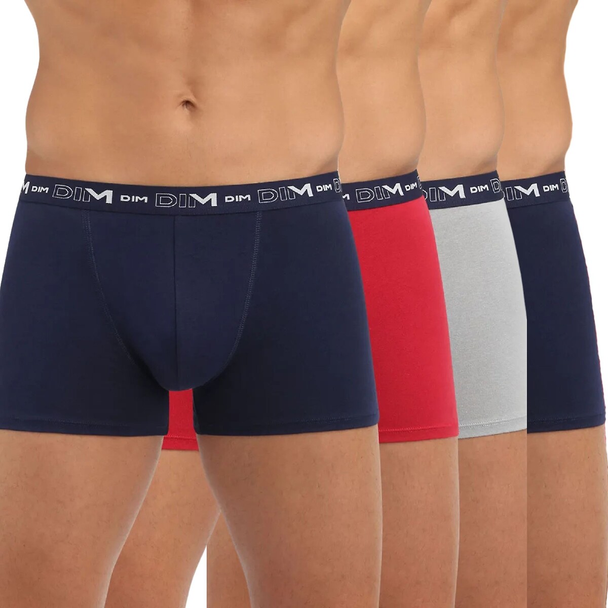 Conjunto de 4 cuecas boxer de algodão elástico