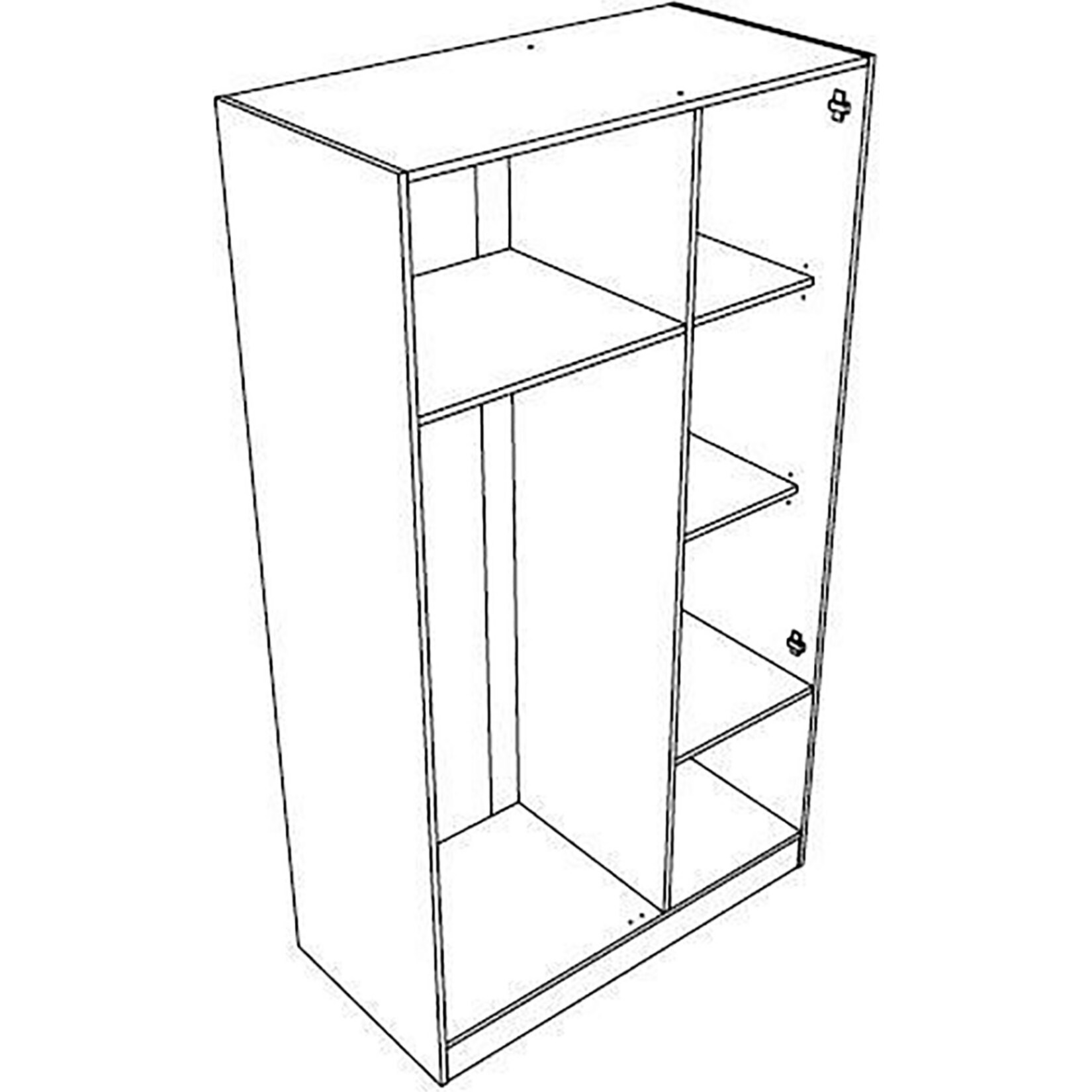 Parisot Kleiderschrank 2-türig 