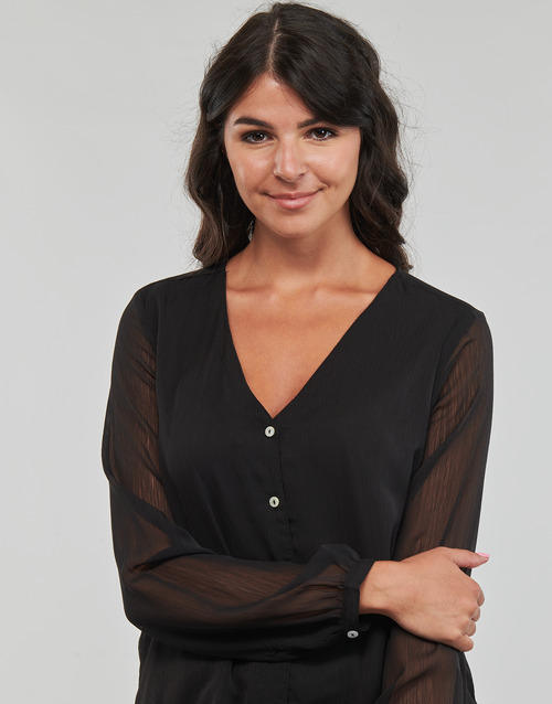 Only - ONLLUNA L/S V-NECK TOP  PTM - Noir