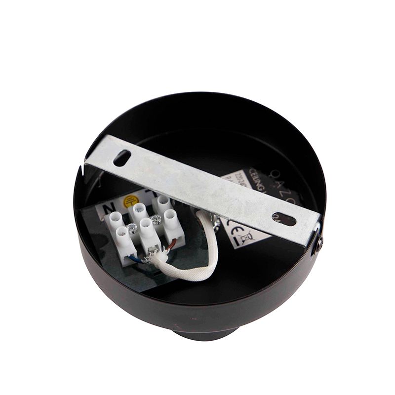 Design plafondlamp zwart met G95 kopspiegel zwart - Facil