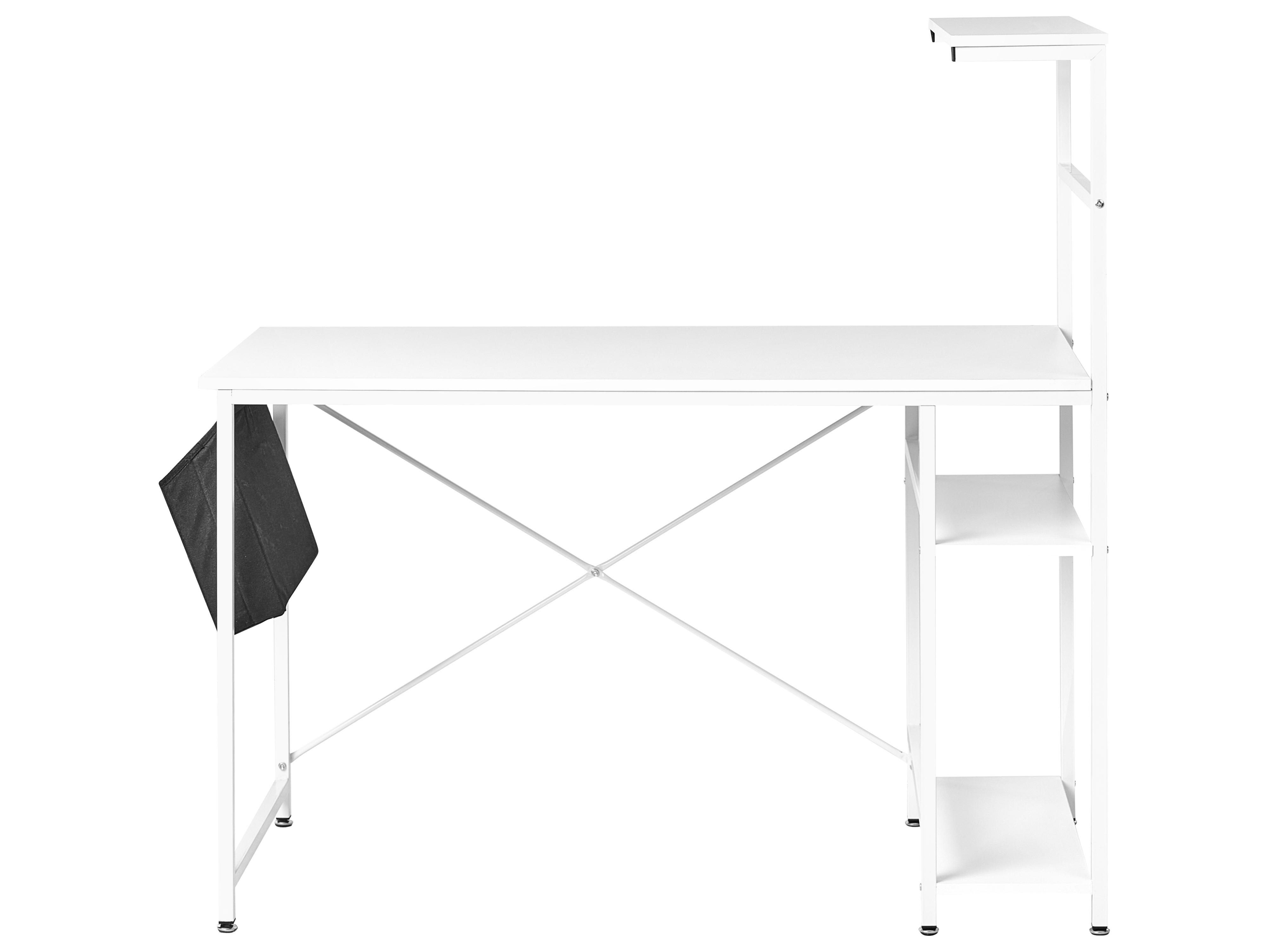 Game bureau ARAMINGO Wit 120 cm 60 cm met opbergruimte LED