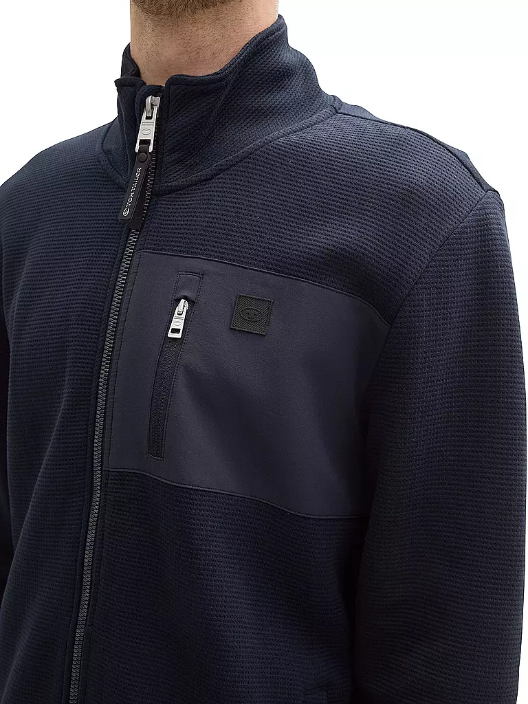 TOM TAILOR Sweatjacke dunkelblau