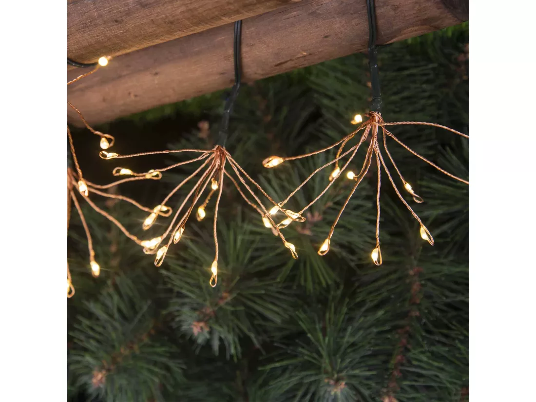 Guirlande solaire micro led FIREWORKS STRING LIGHT Beige Plastique 4.2M