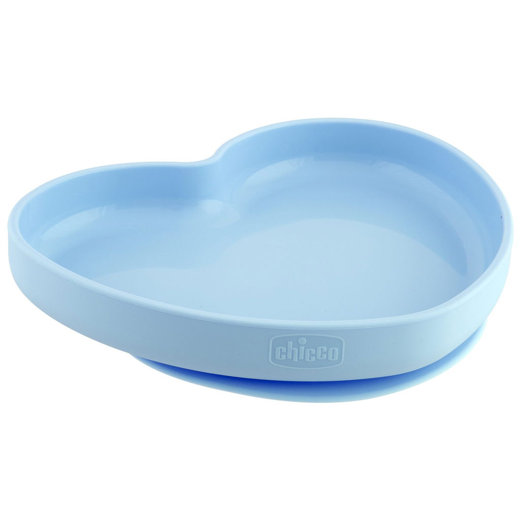 ChiccoChicco   Silikonteller mit Saugfuss blau