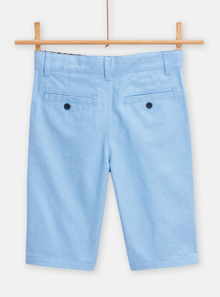 Bermuda bleu chiné pour garçon
