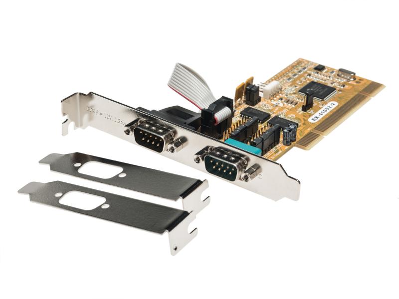 Exsys Serial-Karte EX-41052-2 PCI Express-Karte mit zwei RS-232-Schnittstellen