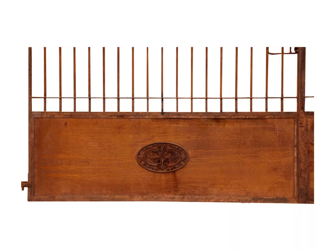 BISCOTTINI Portail en fer - Fer massif avec détails ornementaux - Clôture en fer - Portail en métal - Porte décorative - Portail d'entrée - 400x8x300cm