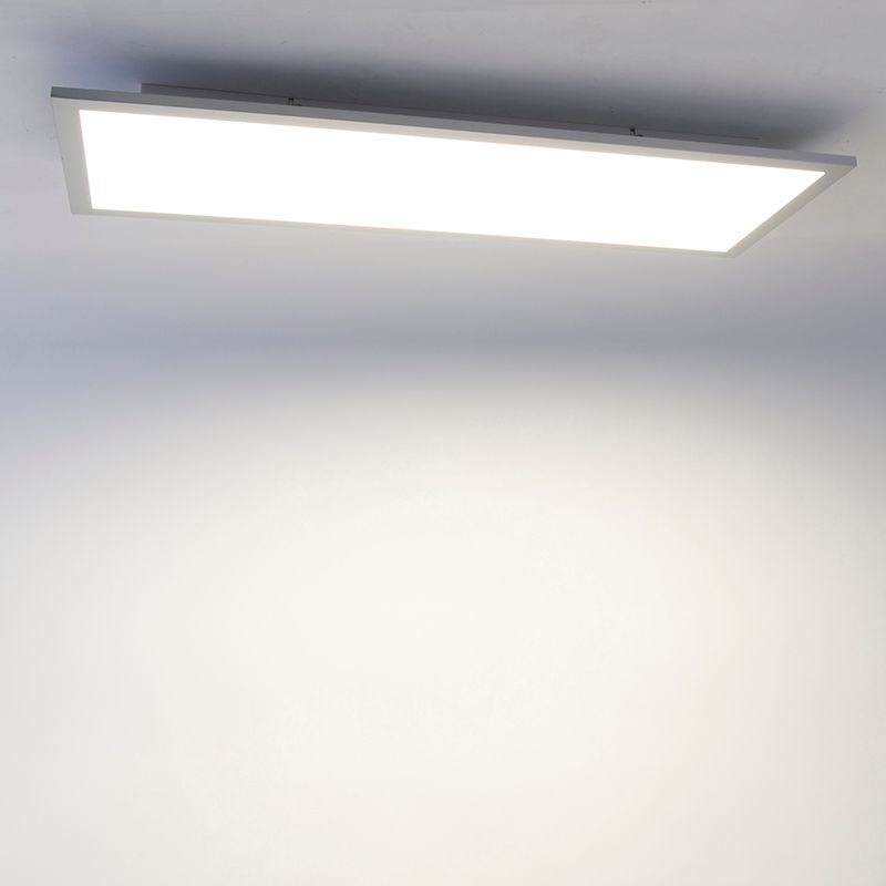 Modern LED paneel staal 80 cm incl. LED - Liv