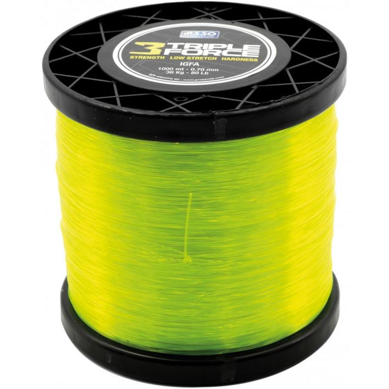 Tresse Asso Triple Force - Jaune - 1000M